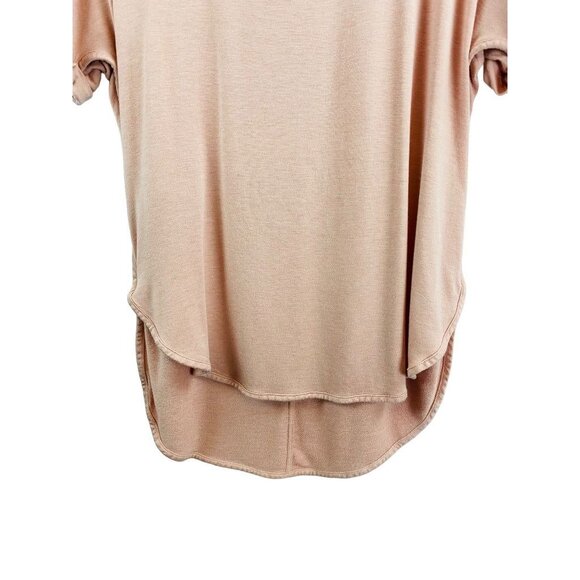 Medium Matty M Women's Pink Soft Short Sleeve Hi Lo Tshirt - Picture 14 of 16